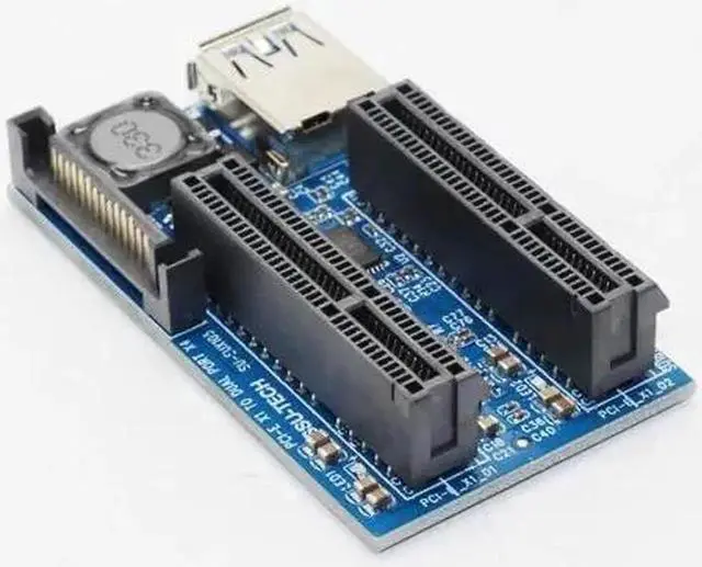 Alt view image 4 of 5 - Computer Cables Connectors PCI Express Extension Cable PCI-E Riser USB 3.0 Cable PCIE Riser USB SATA Adapter for Computer