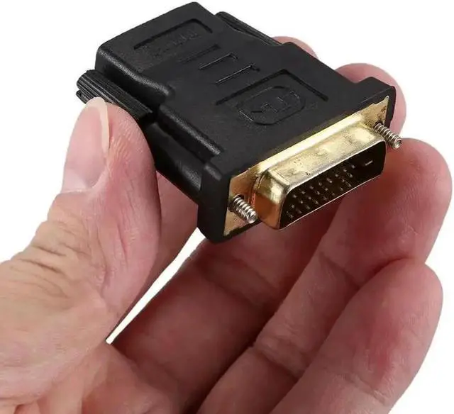 Alt view image 5 of 5 - Dual Link 24+1 Male to HDMI with Adapter Connector 1080P HDMI Male to VGA Female Adapter Video Converter 3.5mm