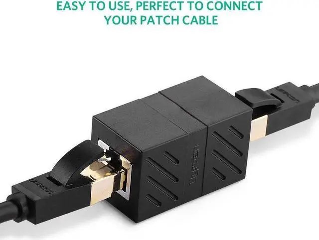 Alt view image 2 of 7 - Female to Female Network LAN Connector Adapter Coupler Extender RJ45 Ethernet Cable Extension Converter for Cat7 Cat6 Cat5e(Black)