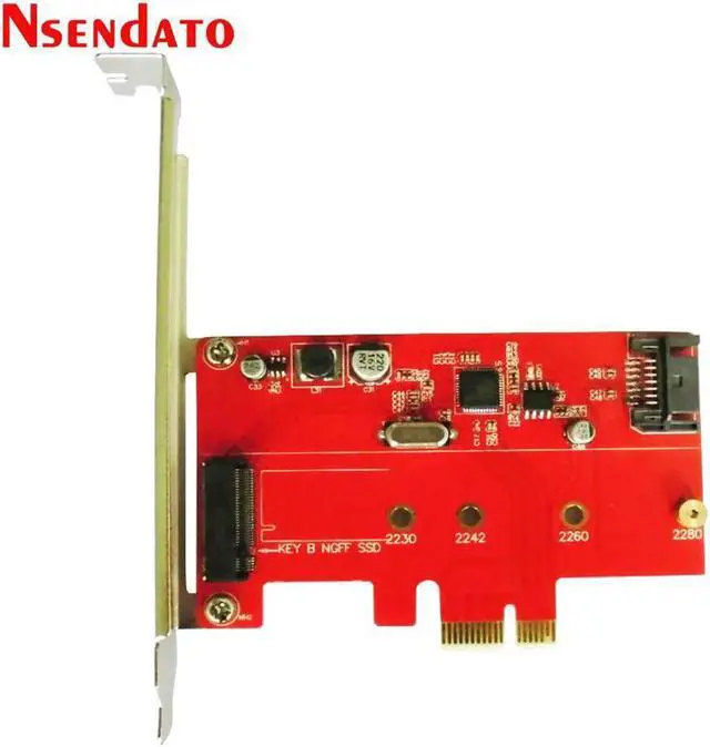 Alt view image 5 of 5 - Express 2.0 to NGFF M.2 B Key SSD SATA III 3.0 to PCI Sata Express Combo Card Adapter Converter ASM1061
