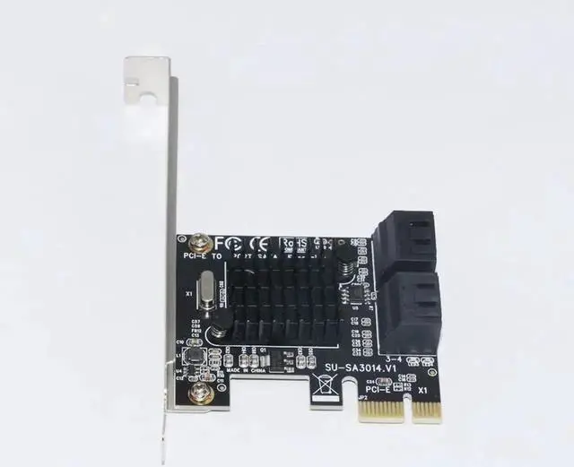 Alt view image 4 of 5 - 88SE9215 PCIE to SATA Card PCI-E Adapter PCI Express to SATA3.0 Expansion Card 4Port SATA III 6G for SSD HDD IPFS Mining