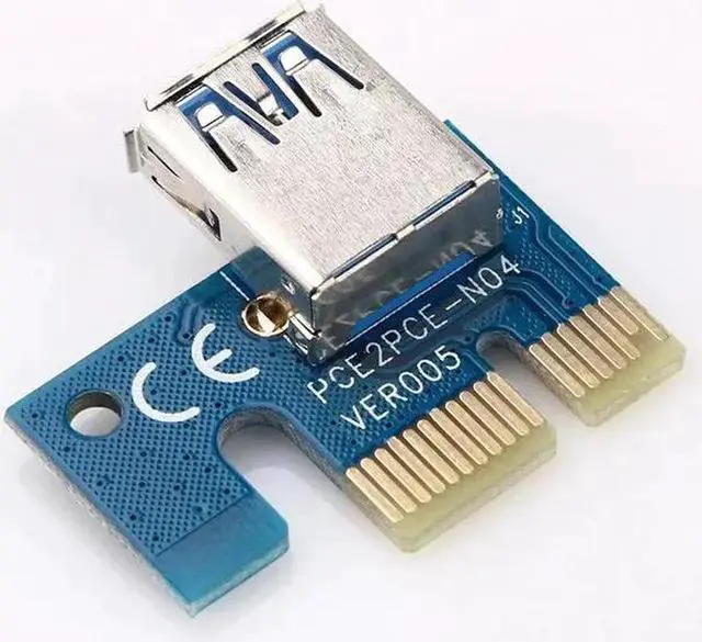 Alt view image 4 of 5 - 60cm USB3.0 PCI-E Express 1x To 16x Extender Riser Card Adapter with 15pin to 6PIN Power SATA Cable For BTC bitcoin mining miner