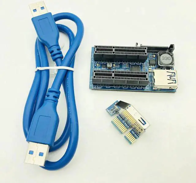 Alt view image 4 of 5 - Add On Card PCI Express USB 3.0 Adapter Raiser PC Components Extender PCIE Riser PCI-E Card Riser PCI E Riser for Video Card