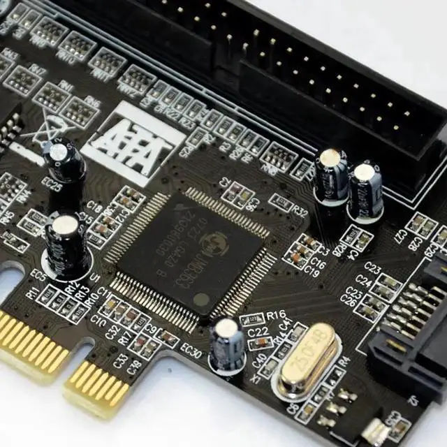 Alt view image 3 of 5 - PCI-e PCI Express Controller Card IDE SATA eSATA Internal External Raid Adapter