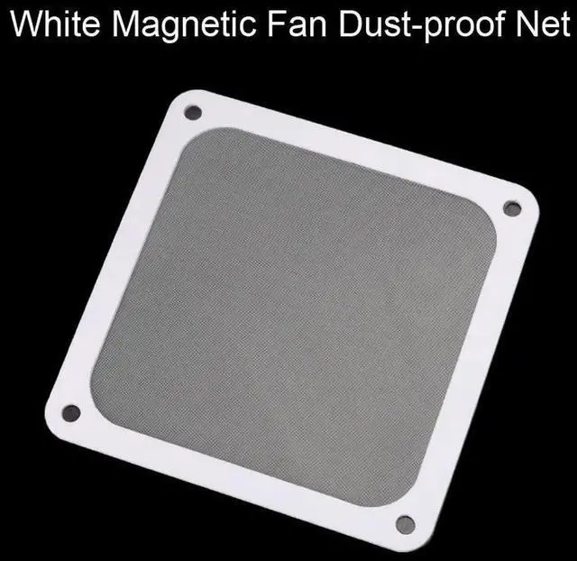 Alt view image 3 of 3 - Magnetic Frame Mesh Dust Filter PC Cooler Fan Filter with Magnet Dustproof Computer Case Cover Net - 120mm White