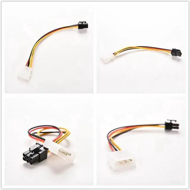 Alt view image 5 of 5 - Adapter PC Video Card Connector Converter Cord 1Pcs 17cm 4 Pin Molex IDE To 6 Pin PCI-E Graphic Card Power Supply