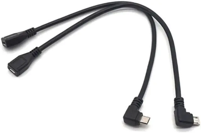 Main image of Converter Data Cable left and right 90 Degree Micro USB Male To Female Adapter Converter Data Cable
