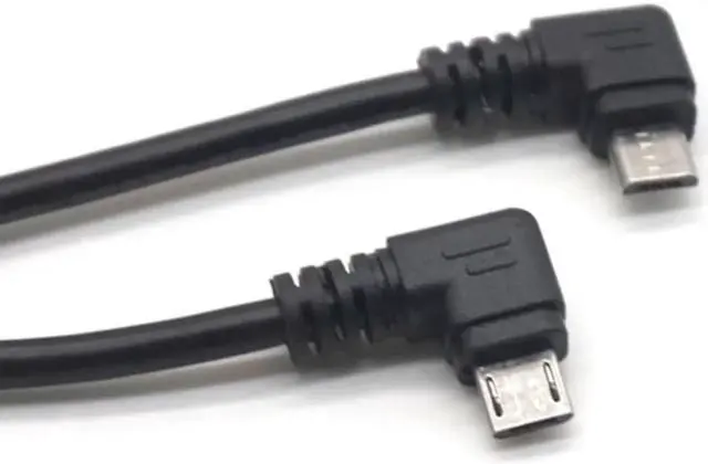 Alt view image 3 of 7 - Converter Data Cable left and right 90 Degree Micro USB Male To Female Adapter Converter Data Cable