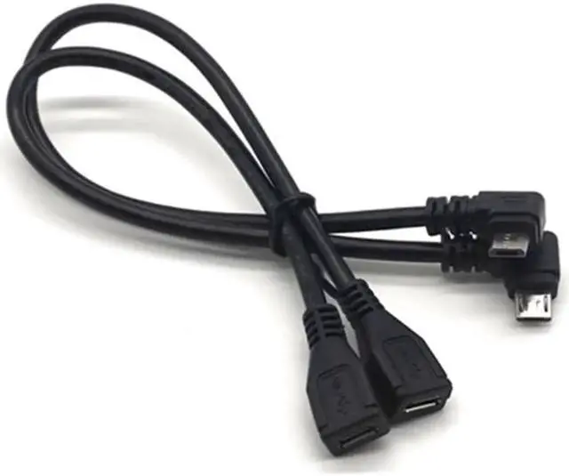 Alt view image 6 of 7 - Converter Data Cable left and right 90 Degree Micro USB Male To Female Adapter Converter Data Cable