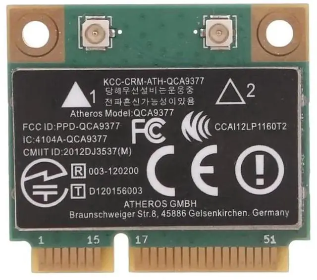 Main image of WIFI Card Atheros QCA9377 Wireless Dual Band 433Mbps WLAN 802.11ac 2.4G/5G Bluetooth 4.1 Mini PCI-E Network Adapter