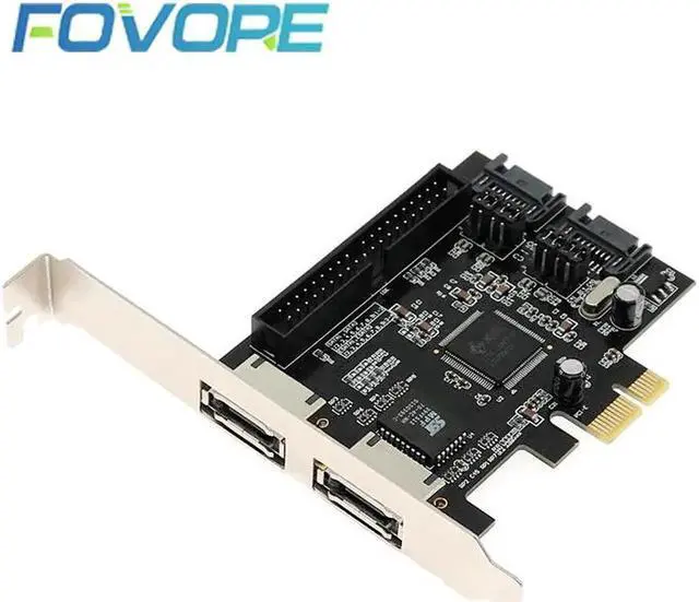 Main image of 2 port SATA 2.0 + IDE + 2 port eSATA PCI-e PCI express RAID Controller Card SATA IDE PCI e Adapter Card