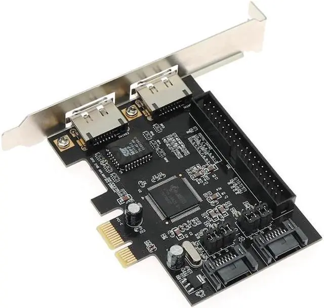 Alt view image 5 of 5 - 2 port SATA 2.0 + IDE + 2 port eSATA PCI-e PCI express RAID Controller Card SATA IDE PCI e Adapter Card