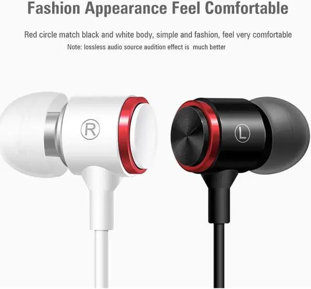 Alt view image 5 of 7 - Wired In-Ear Earphones 3.5mm Jack Earbud Earphones Sports Headphones Stereo Headset with Microphone for Phone Computer Mp3 Mp4 Tablet