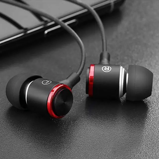 Alt view image 3 of 7 - Wired In-Ear Earphones 3.5mm Jack Earbud Earphones Sports Headphones Stereo Headset with Microphone for Phone Computer Mp3 Mp4 Tablet