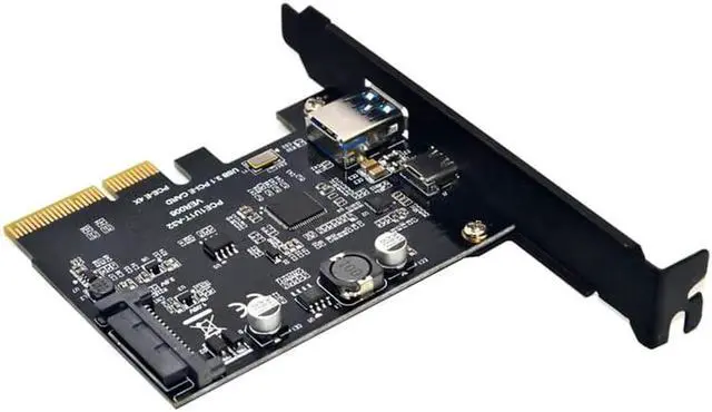 Alt view image 4 of 5 - on Card USB 3.1 Type C PCIe Expansion Card PCI-E to 1 Type C and 1 Type a 3.0 USB Adapter PCI Express Riser Card for Desktop