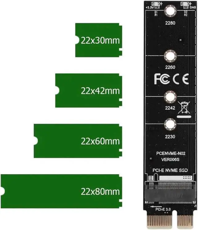 Main image of Adapter Card M.2 to PCI-E3.0 1x Extension M Key NGFF Converter Card Module Support for PM961 960EVO SM961