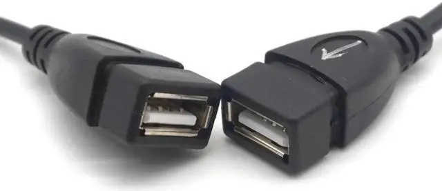 Alt view image 2 of 7 - 2pcs USB 2.0 A Male To 2 Dual Female USB Y Splitter Transfer Data Hub Power Cord Adapter Charging Extension Cable For Hard Disks