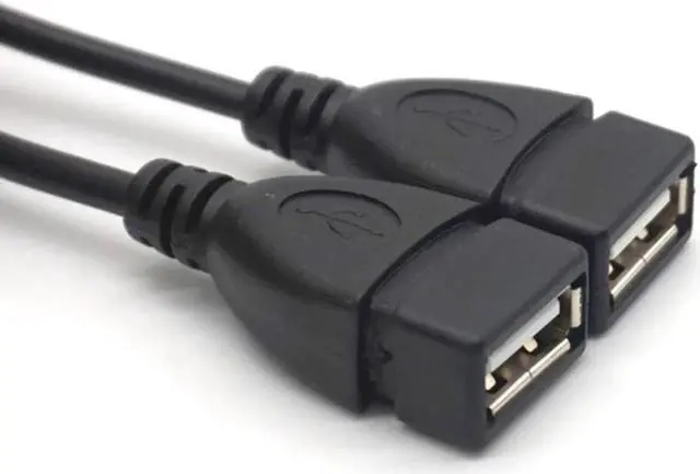 Alt view image 6 of 7 - 2pcs USB 2.0 A Male To 2 Dual Female USB Y Splitter Transfer Data Hub Power Cord Adapter Charging Extension Cable For Hard Disks