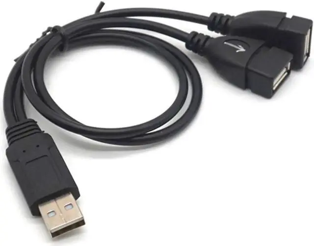 Alt view image 7 of 7 - 2pcs USB 2.0 A Male To 2 Dual Female USB Y Splitter Transfer Data Hub Power Cord Adapter Charging Extension Cable For Hard Disks