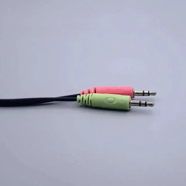 Alt view image 7 of 7 - 4Pcs 3.5mm 1 Female to 2 Male Y Splitter Cable for L/R Audio Microphone MIC PC Headset Headphone Mic Audio Y Splitter Flat Cable Headphone Splitter Smartphone Gaming Headset to PC Adapter
