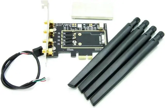 Main image of for Broadcom BCM94331 BCM94360CD BCM943602CDAX BCM943602CS WLAN Card Desktop PCI-E Converter Adapter for WiFi Card