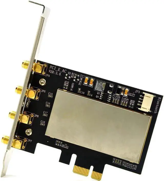 Alt view image 3 of 5 - for Broadcom BCM94331 BCM94360CD BCM943602CDAX BCM943602CS WLAN Card Desktop PCI-E Converter Adapter for WiFi Card