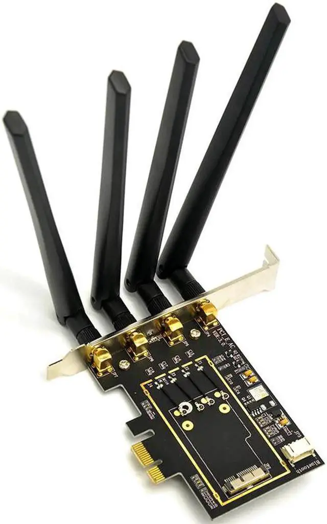 Alt view image 4 of 5 - for Broadcom BCM94331 BCM94360CD BCM943602CDAX BCM943602CS WLAN Card Desktop PCI-E Converter Adapter for WiFi Card