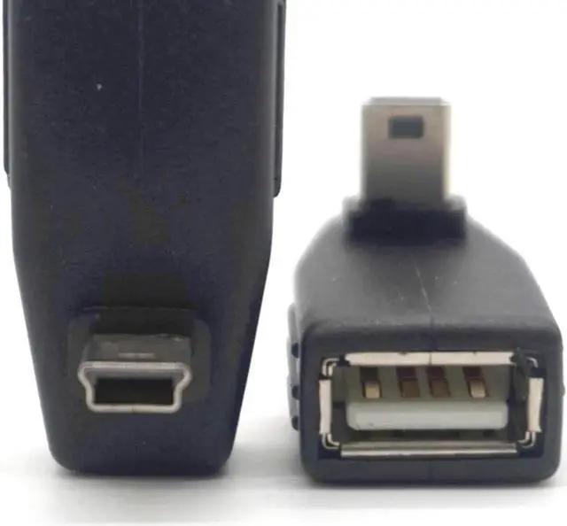 Alt view image 2 of 7 - 2PCS 90 Degree UP Down Left Right Angle USB2.0 A Female to Mini USB 5-pin B Male Mini USB OTG Host Adapter