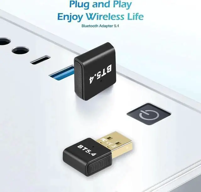 Alt view image 5 of 6 - Bluetooth 5.4 Adapter, USB Bluetooth 5.4 Stick Dongle (EDR & BLE) Plug and Play Bluetooth Adapter 5.4 for PC Laptop Desktop Computer, Supports Windows 11/10/8.1/7