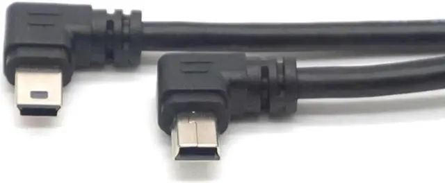 Alt view image 3 of 7 - Mini USB B Type 5pin Male Left Right Angled 90 Degree to USB 2.0 Male Data Cable