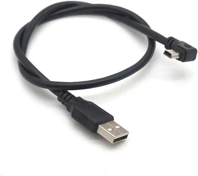 Alt view image 4 of 7 - Mini USB B Type 5pin Male Left Right Angled 90 Degree to USB 2.0 Male Data Cable