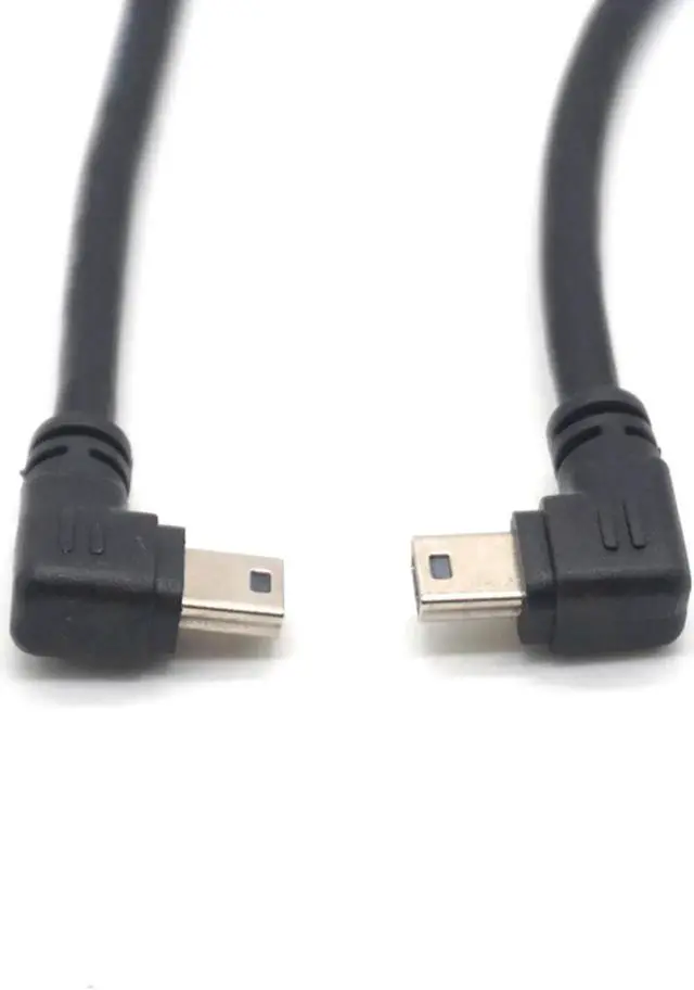 Alt view image 7 of 7 - Mini USB B Type 5pin Male Left Right Angled 90 Degree to USB 2.0 Male Data Cable