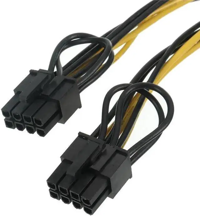 Alt view image 3 of 5 - CPU 8pin Female to Dual PCI-E PCI Express 8p ( 6+2 pin ) Male Power Cable 18AWG Wire for Graphics Card BTC Miner
