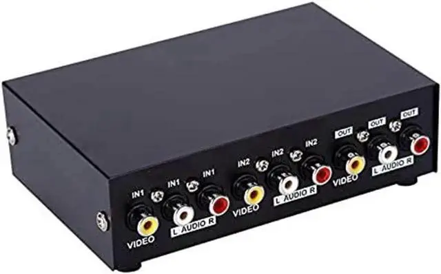 Alt view image 2 of 6 - AV RCA Switch Box, AV Switcher Composite Video L/R Audio Selector Box for DVD STB Game Consoles (2 in 1 out)