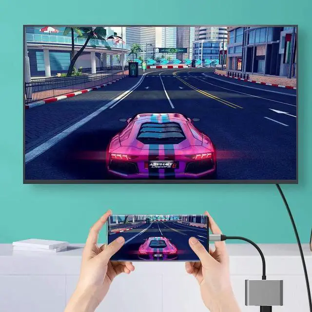 Alt view image 4 of 7 - USB-C To HDMI 3 in 1 Cable Converter USB 3.1 Type C To HDMI 4K USB 3.0 USB 3.2 Adapter Cable