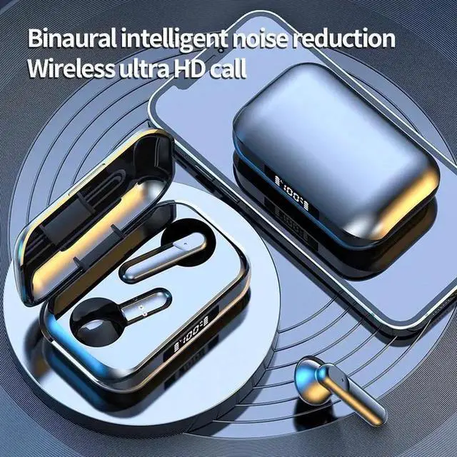 Alt view image 2 of 3 - Wireless Bluetooth Earphone Headphones Outdoor Sport Headset 5.3 With Charging Bin Display Touch Control Earbuds for Music