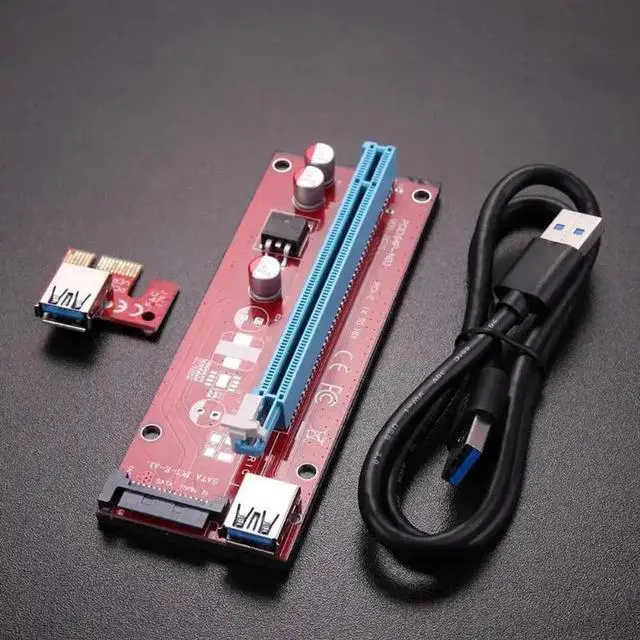 Main image of 60cm USB 3.0 PCI-E 1x to16x Motherboard Extender Riser Card Adapter for BTC LTC ETH Mining SATA 15Pin Power Cable