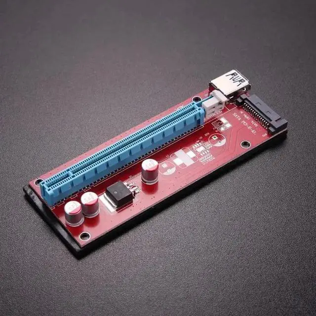 Alt view image 3 of 5 - 60cm USB 3.0 PCI-E 1x to16x Motherboard Extender Riser Card Adapter for BTC LTC ETH Mining SATA 15Pin Power Cable