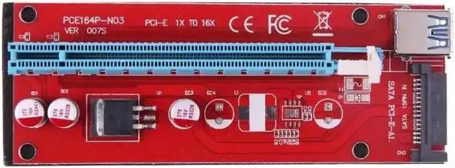 Alt view image 5 of 5 - 60cm USB 3.0 PCI-E 1x to16x Motherboard Extender Riser Card Adapter for BTC LTC ETH Mining SATA 15Pin Power Cable