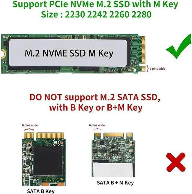 Alt view image 4 of 5 - M.2 NVME A 3.0 Solid State Drive Hot swap Internal Converter Card for 2242/2260 SSD to USB 3.1 Adapter PCI-E to USB