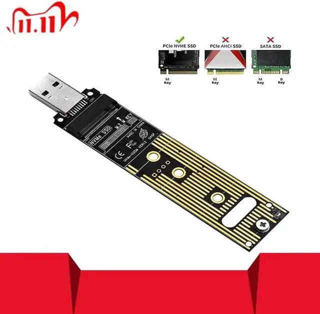 Main image of M.2 NVME A 3.0 Solid State Drive Hot swap Internal Converter Card for 2242/2260 SSD to USB 3.1 Adapter PCI-E to USB