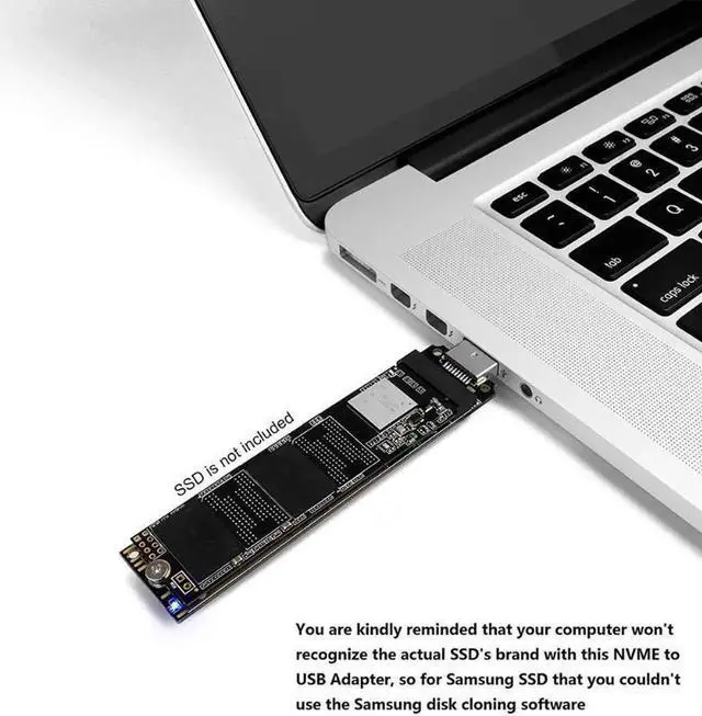 Alt view image 5 of 5 - M.2 NVME A 3.0 Solid State Drive Hot swap Internal Converter Card for 2242/2260 SSD to USB 3.1 Adapter PCI-E to USB