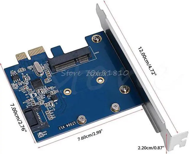 Alt view image 5 of 5 - PCIe to mSATA SSD And SATA 3.0 Combo Extender Adapter Card 6.0Gbps Whosale&Dropship