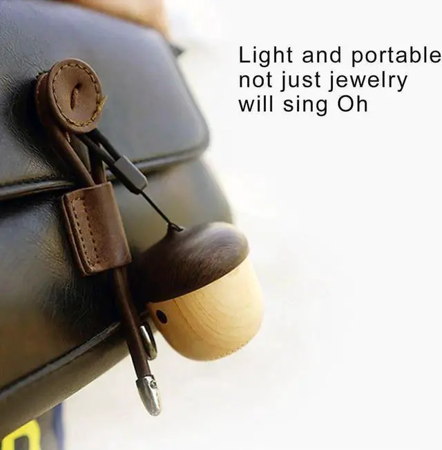 Alt view image 3 of 7 - Portable Mini Wireless Bluetooth Nut Speaker with Sling for iPhone iPad Android and More