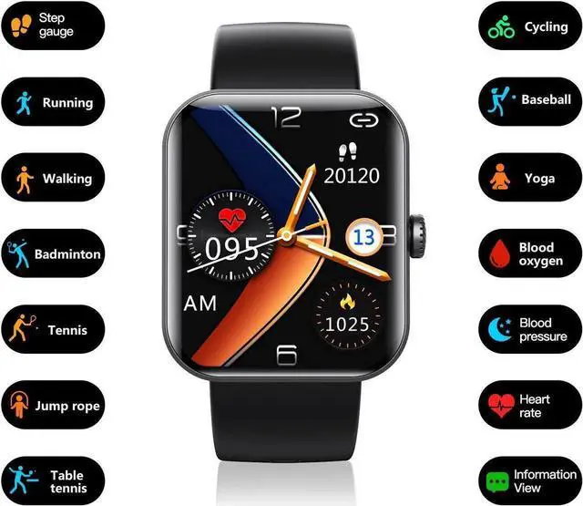 Alt view image 2 of 7 - Blood Glucose Monitoring Smartwatch - Fitness Tracker with Blood Pressure, Blood Oxygen Tracking - Heart Rate Monitor | Calorie Step Counter Non-invasive Blood Glucose Test Sport Smart Watch