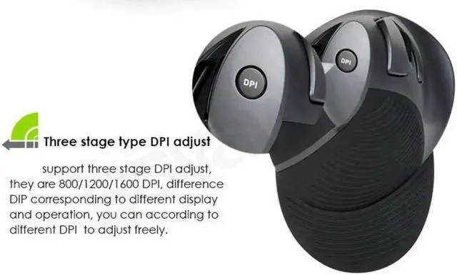 Alt view image 3 of 7 - DELUX 1200 DPI Plug & play 6 Key Human Engineering USB Delux Wired M618 Laser Ergonomic Vertical Mouse For PC Computer Laptop Ship from US about 2-7 days