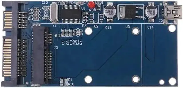 Alt view image 2 of 5 - USB Port 1.8" PCI-E Pci Express/mSATA SSD to 2.5" 7+15 Pin SATA Adapter Card 22Pin HDD Hard Disk Driver Converter