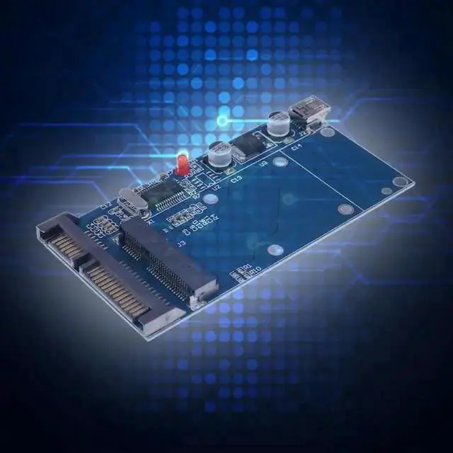 Alt view image 5 of 5 - USB Port 1.8" PCI-E Pci Express/mSATA SSD to 2.5" 7+15 Pin SATA Adapter Card 22Pin HDD Hard Disk Driver Converter