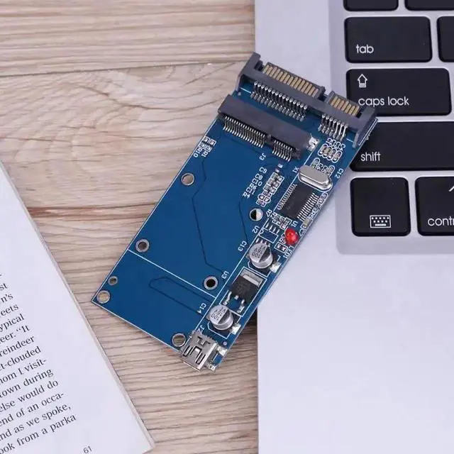Alt view image 4 of 5 - USB Port 1.8" PCI-E Pci Express/mSATA SSD to 2.5" 7+15 Pin SATA Adapter Card 22Pin HDD Hard Disk Driver Converter