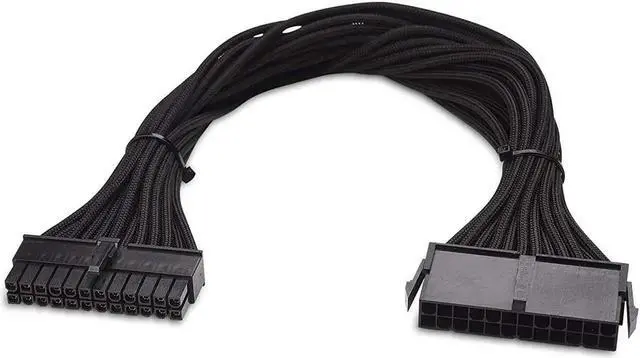Alt view image 2 of 6 - 12 Inches ATX 24 Pin Motherboard Cable ATX to Motherboard Extension Cable Extend ATX 24-Pin Power Supply Cable